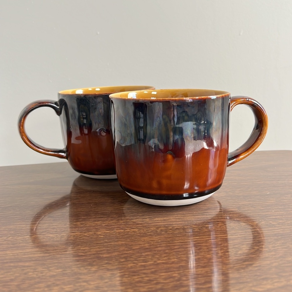 Anthropologie 2 Stonewear “Jera” Mugs